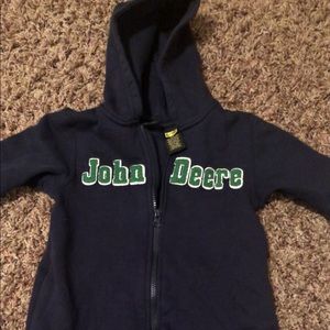 Boys 6/9 mos zip up with hood -John Deere